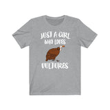 Just A Girl Who Loves Vultures Birds Shirt, Vulture Lover Shirt, Vulture Lover Gift, Vulture Gift, Birding Shirt, Animal Adult Kids Image 1