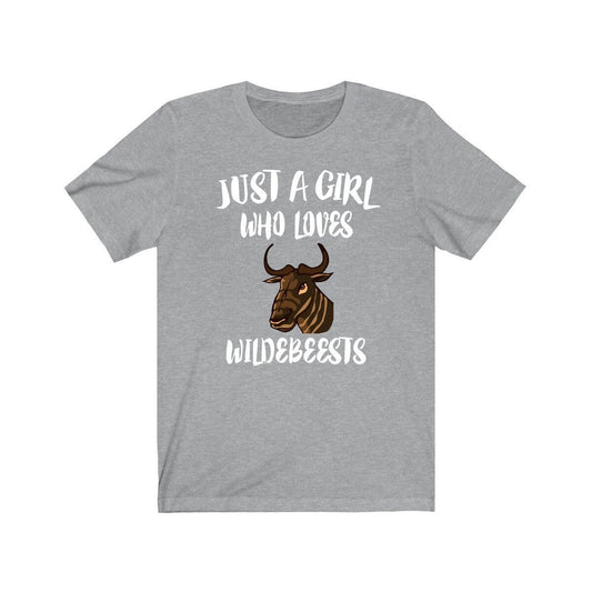 Just A Girl Who Loves Wildebeest Shirt - wildebeest print design