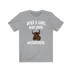 Just A Girl Who Loves Wildebeest Shirt - wildebeest print design