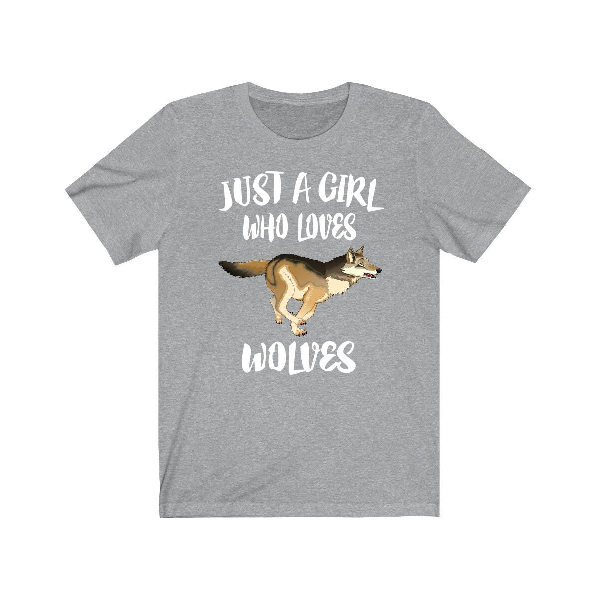 Just A Girl Who Loves Wolves Shirt, Wolf Lover Shirt, Wolf Lover Gift, Wolf Gift, Wolf Shirt, Animal Adult Kids Image 2