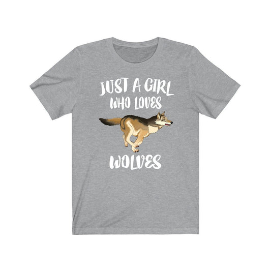 Just a girl who loves wolves wild pack canine apex predator tee