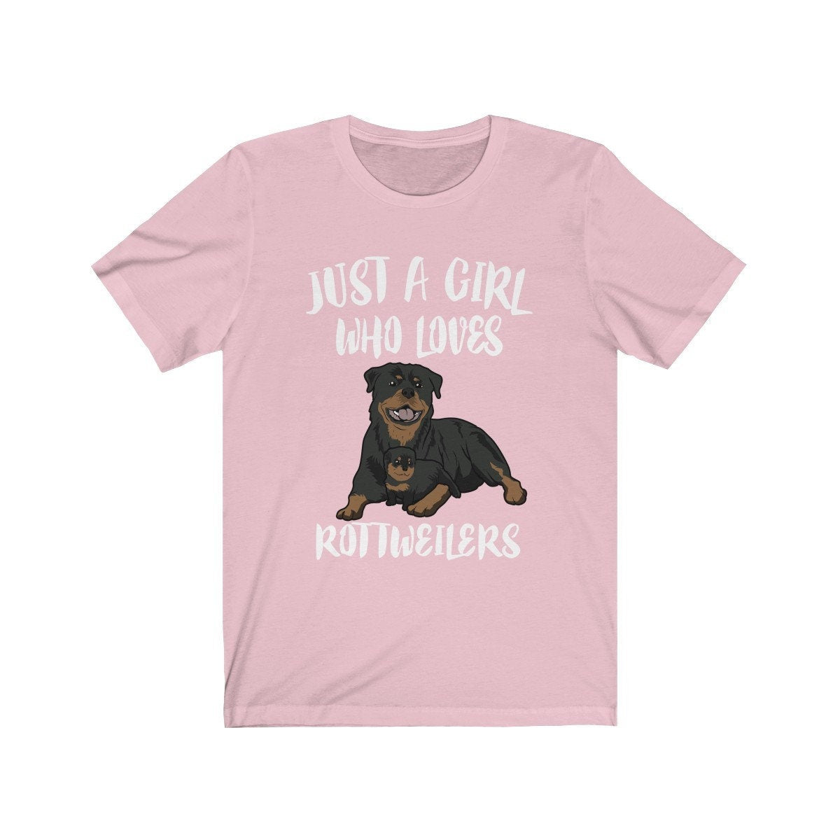 Just A Girl Who Loves Rottweilers Dogs Shirt, Rottweiler Shirt, Dog Lover Gift, Rottweiler Lover Shirt,  Adult Toddler Kids Gift T-Shirt Image 3