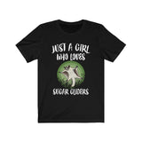 Just A Girl Who Loves Sugar Gliders Shirt, Sugar Glider Lover Shirt, Sugar Glider Gift, Animal Lover Shirt,  Adult Toddler Kids Gift T-Shirt Image 1