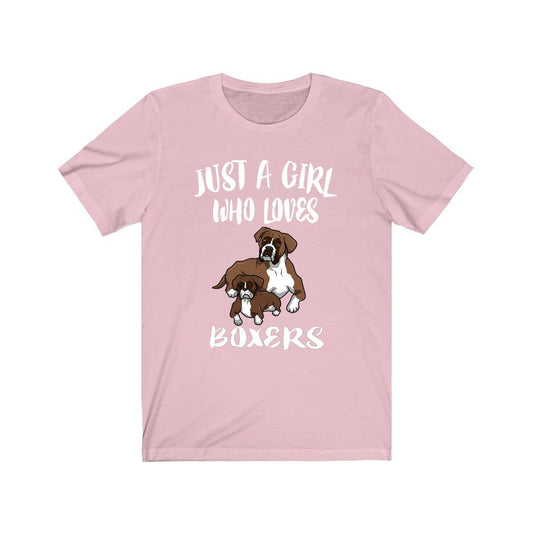 Just A Girl Who Loves Boxers Dogs Shirt - Boxer print design