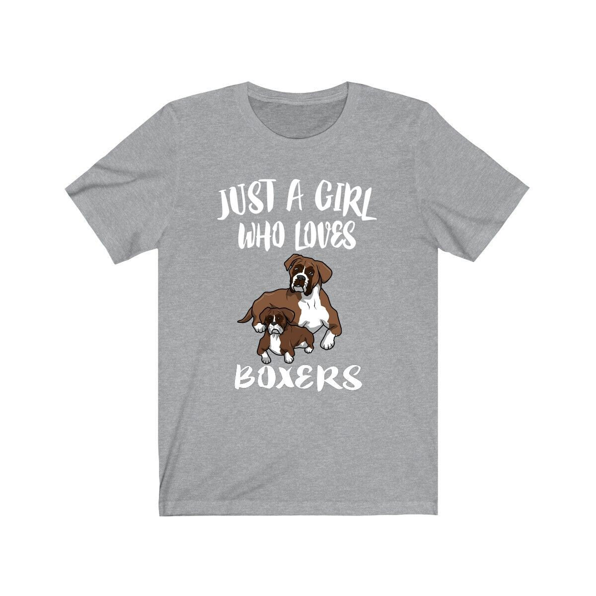 Just A Girl Who Loves Boxers Shirt, Boxer Dogs Lover, Boxer Gift, Boxer Lover Shirt, Animal Adult Toddler Infant Kids Gift T-Shirt Image 2