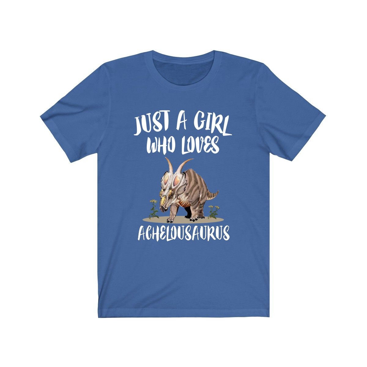 Just A Girl Who Loves Achelousaurus Dinosaur Shirt, Achelousaurus Dinosaur, Dinosaur Lover Shirt Animal Adult Toddler Kids Gift T-Shirt Image 4
