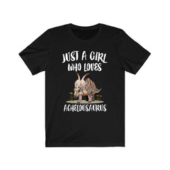 Just A Girl Who Loves Achelousaurus Shirt - Achelousaurus print design