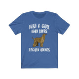 Just A Girl Who Loves Afghan Hounds Dogs Shirt, Afghan Hound Lover, Afghan Hound Shirt, Animal Adult Toddler Infant Kids Gift T-Shirt Image 3