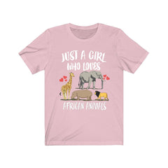 Just A Girl Who Loves African Animals Shirt - African animals print design