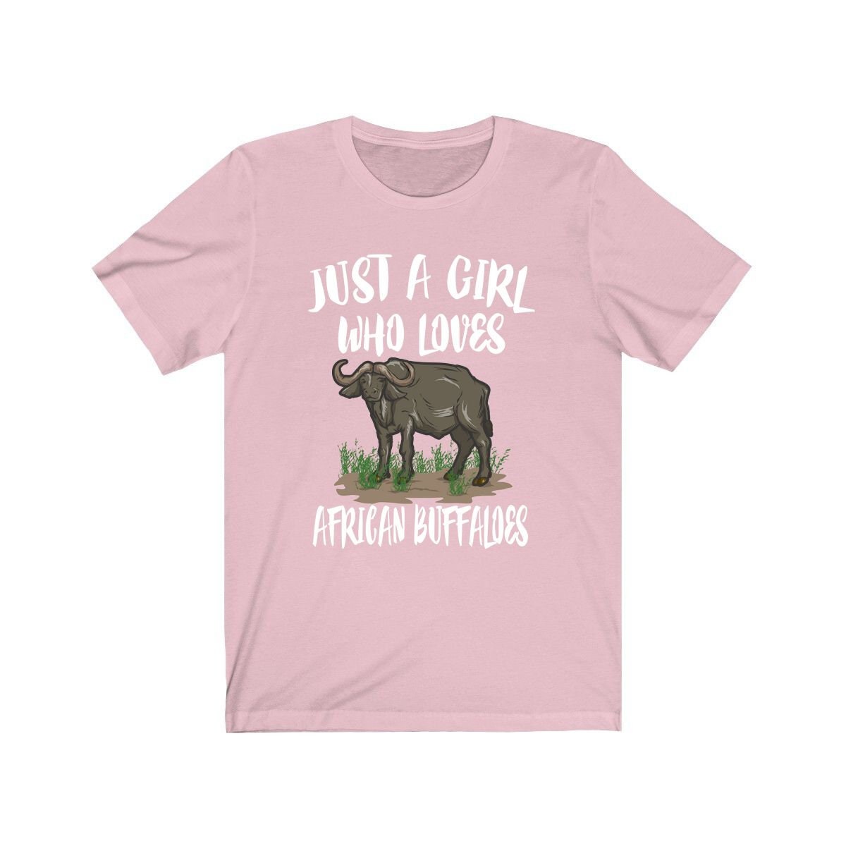 Just A Girl Who Loves African Buffaloes Shirt, African Buffaloes Lover Shirt, Animal Adult Toddler Infant Kids Gift T-Shirt Image 1