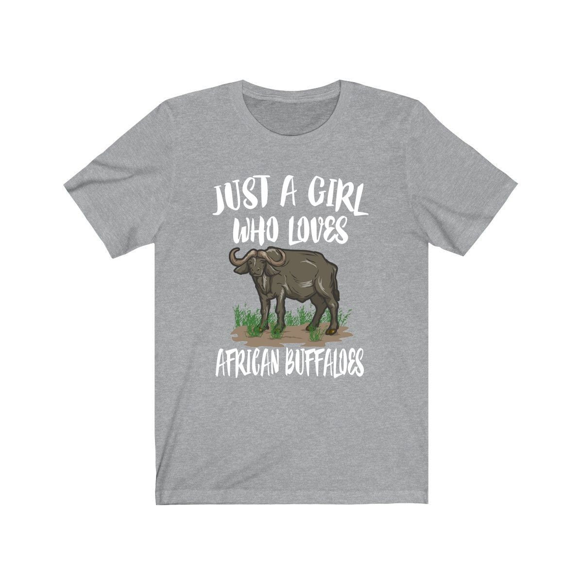 Just A Girl Who Loves African Buffaloes Shirt, African Buffaloes Lover Shirt, Animal Adult Toddler Infant Kids Gift T-Shirt Image 2