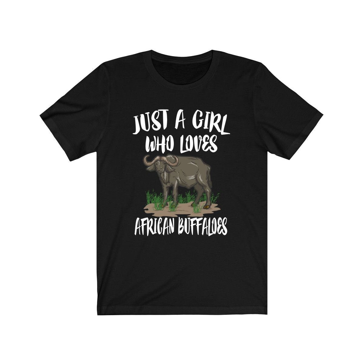 Just A Girl Who Loves African Buffaloes Shirt, African Buffaloes Lover Shirt, Animal Adult Toddler Infant Kids Gift T-Shirt Image 4