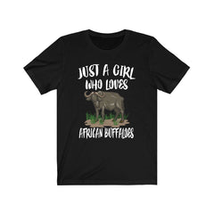 Just A Girl Who Loves African Buffaloes Shirt - African Buffalo print design