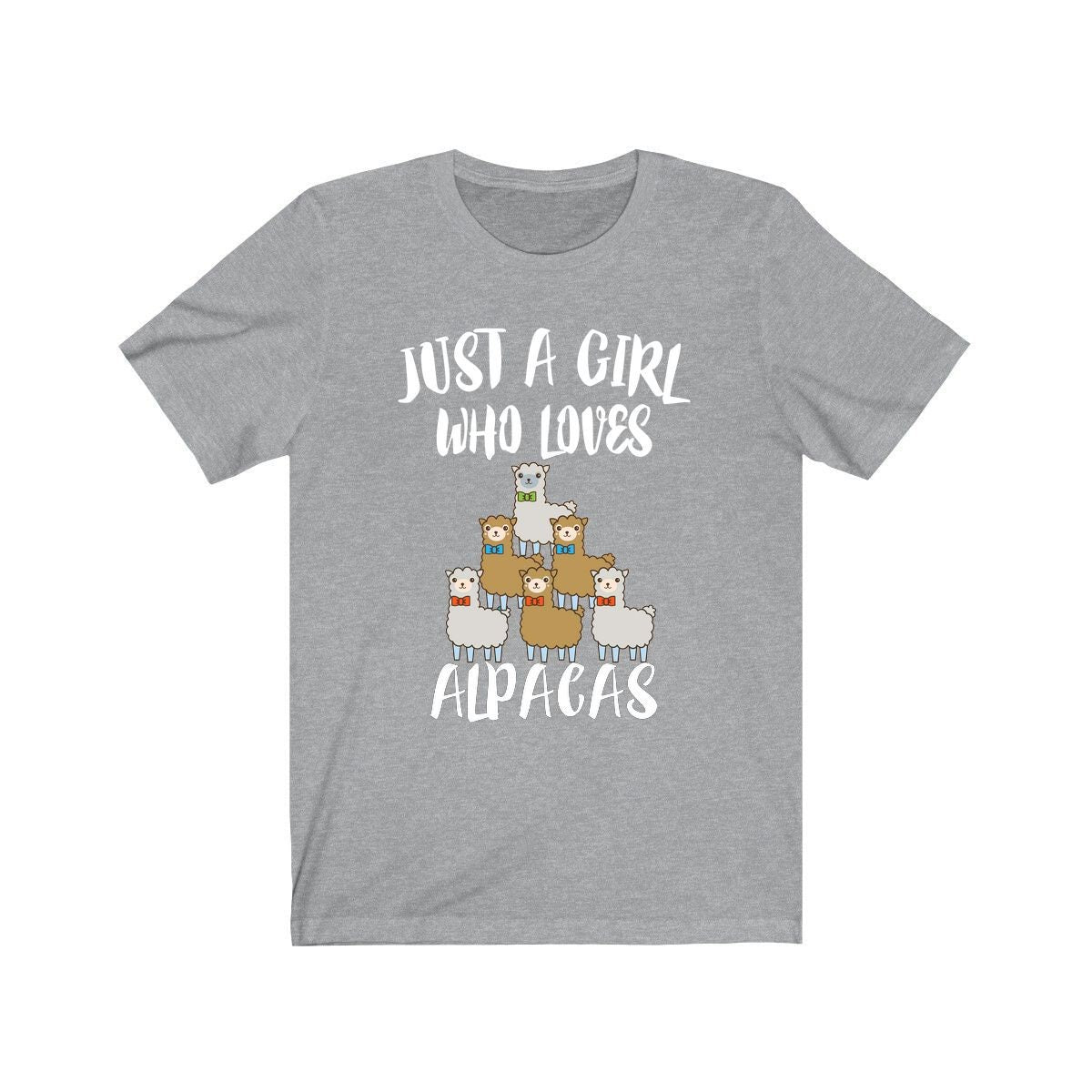 Just A Girl Who Loves Alpacas Shirt, Alpaca Lover Shirt, Alpaca Gift For Girls, Animal Adult Toddler Infant Kids Gift T-Shirt Image 3
