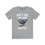 Just A Girl Who Loves Dippers Birds Birding Shirt, Birding Gift, Bird Lover Shirt, Animal Adult Toddler Infant Kids Gift T-Shirt Image 2
