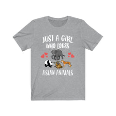 Just A Girl Who Loves Asian Animals Shirt - Asian wildlife print design