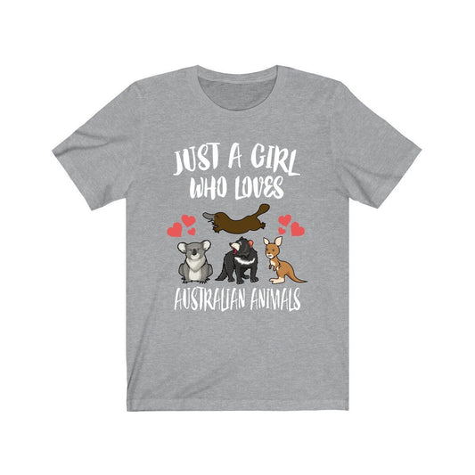 Just a girl who loves Australian animals marsupial wildlife tee