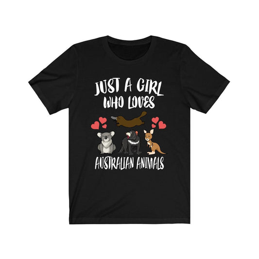 Just a girl who loves Australian animals marsupial wildlife tee