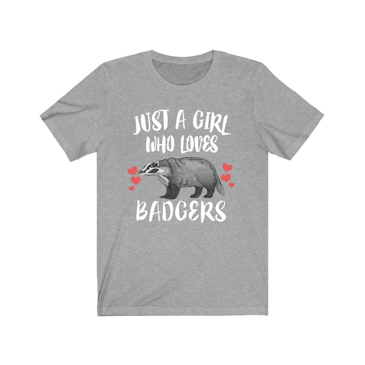 Just A Girl Who Loves Badgers Shirt, Badger Lover Shirt, Badger Gift, Badger Design Animals Adult Toddler Infant Kids Gift T-Shirt Image 3