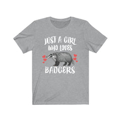 Just A Girl Who Loves Badgers Shirt - badger print design