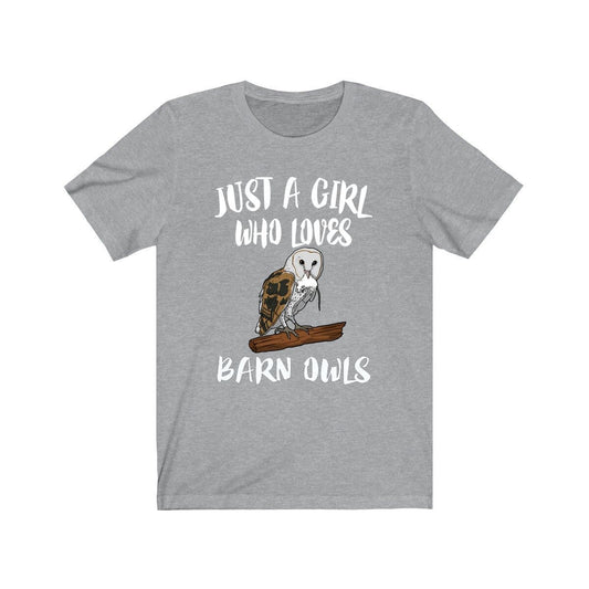 Just A Girl Who Loves Barn Owls Shirt, Birds Birding Shirt, Barn Owl Lover, Owl Shirt, Animals Adult Toddler Infant Kids Gift T-Shirt Image 1