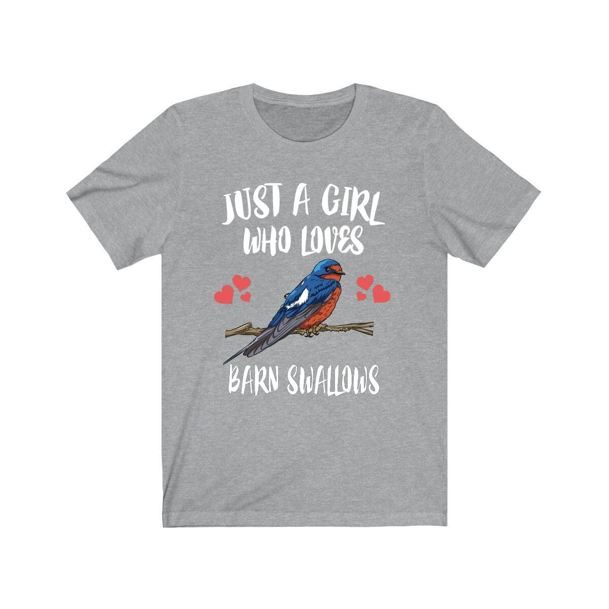Just A Girl Who Loves Barn Swallows Shirt, Birds Birding Shirt, Swallow Lover Shirt, Swallow Gift Animals Adult Toddler Kids Gift T-Shirt Image 3