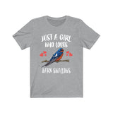 Just A Girl Who Loves Barn Swallows Shirt, Birds Birding Shirt, Swallow Lover Shirt, Swallow Gift Animals Adult Toddler Kids Gift T-Shirt Image 3