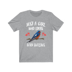 Just A Girl Who Loves Barn Swallows Shirt - Barn Swallow print design
