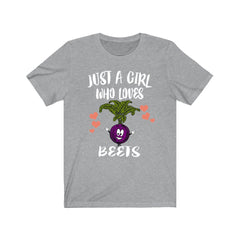 Just A Girl Who Loves Beets Vegetable Shirt - beet print design