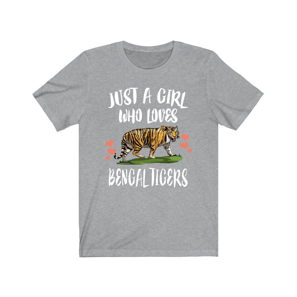 Just A Girl Who Loves Bengal Tigers Shirt, Bengal Tiger Gift, Tiger Lover Shirt, Animals Adult Toddler Infant Kids Gift T-Shirt Image 3
