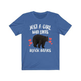 Just A Girl Who Loves Black Bears Shirt, Black Bear Lover Shirt, Black Bear Lover Gift, Animals Adult Toddler Infant Kids Gift T-Shirt Image 4