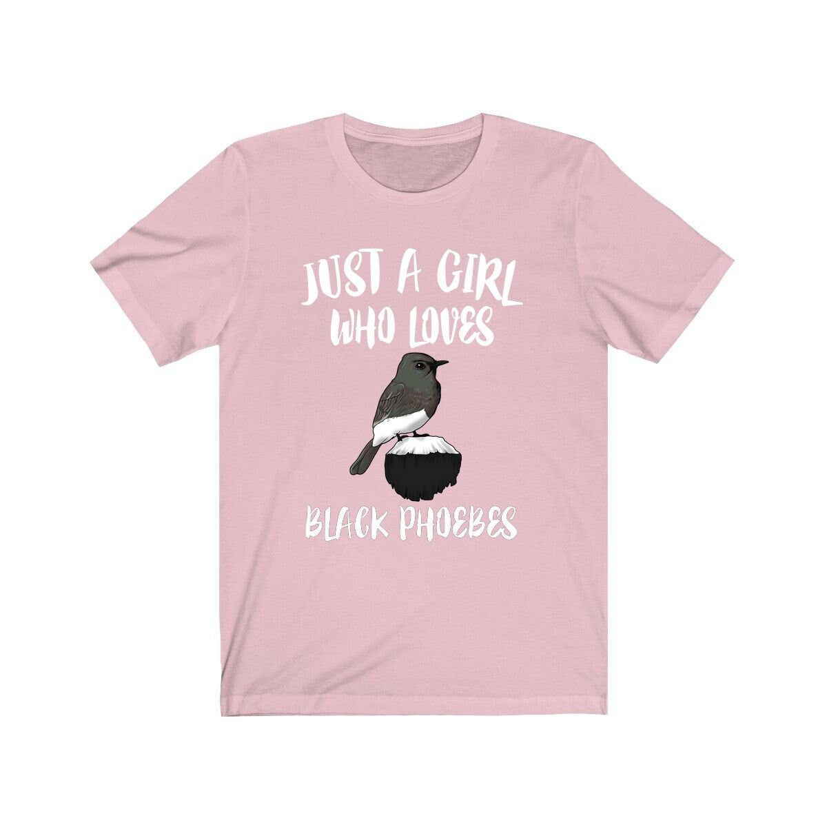 Just A Girl Who Loves Black Phoebe, Black Phoebe Gift, Birds Birding Animals Adult Toddler Infant Kids Gift T-Shirt Image 2