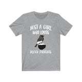 Just A Girl Who Loves Black Phoebe, Black Phoebe Gift, Birds Birding Animals Adult Toddler Infant Kids Gift T-Shirt Image 1