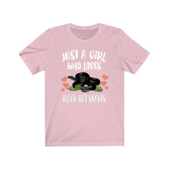 Just A Girl Who Loves Black Rat Snakes Shirt - Black Rat Snake print design