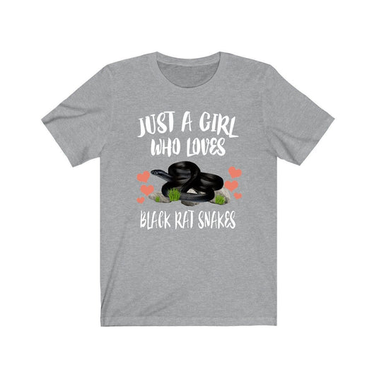 Just A Girl Who Loves Black Rat Snakes Shirt - Black Rat Snake print design