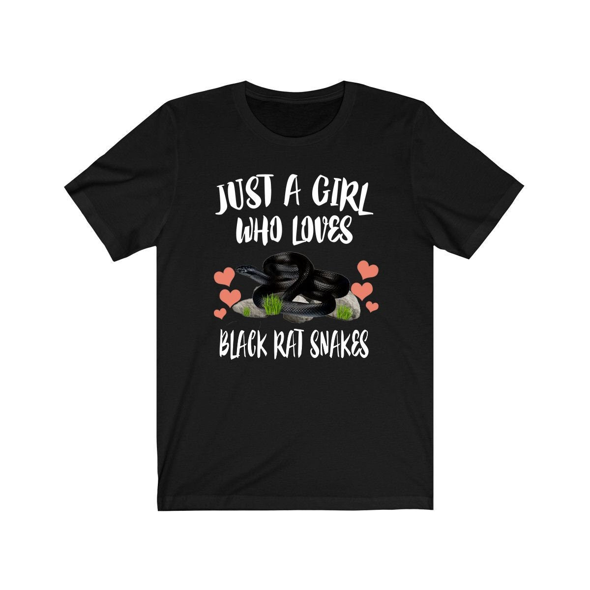 Just A Girl Who Loves Black Rat Snakes Shirt - Black Rat Snake print design