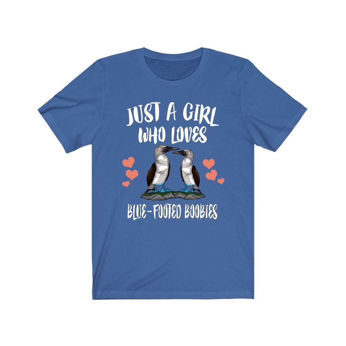 Just A Girl Who Loves Blue Footed Boobies Birds Birding Animals Adult Toddler Infant Kids Gift T-Shirt Image 3