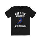 Just A Girl Who Loves Blue Grosbeaks Shirt, Birds Birding Shirt, Grosbeak Shirt, Animals Adult Toddler Infant Kids Gift T-Shirt Image 2