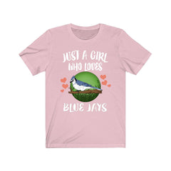 Just A Girl Who Loves Blue Jays Birds Shirt - Blue Jay print design