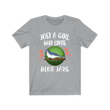 Just A Girl Who Loves Blue Jays Shirt, Birds Birding Shirt, Blue Jay lover Gift, Animals Adult Toddler Infant Kids Gift T-Shirt Image 3