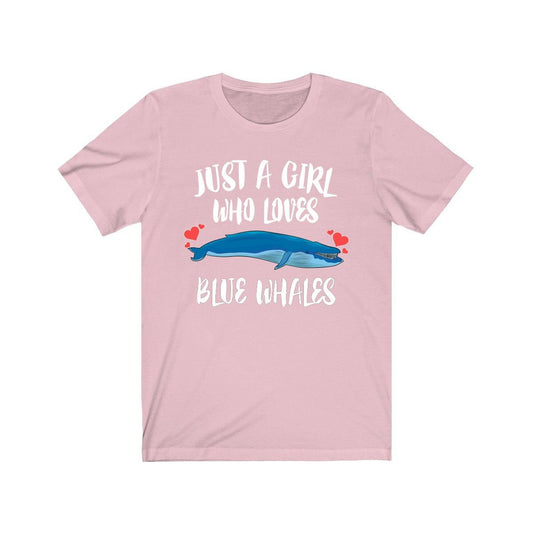 Just A Girl Who Loves Blue Whales Shirt, Blue Whale Gift, Whale Lover Shirt, Animals Adult Toddler Infant Kids Gift T-Shirt Image 2