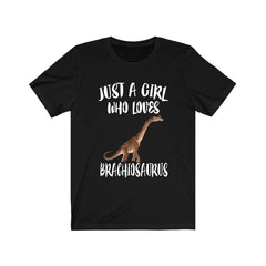 Just A Girl Who Loves Brachiosaurus Dinosaur Shirt - Brachiosaurus print design