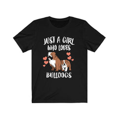 Just A Girl Who Loves Bulldogs Shirt - bulldog print design