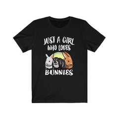Just A Girl Who Loves Bunnies Rabbit Shirt - bunny print design