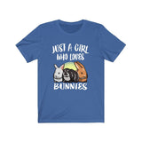Just A Girl Who Loves Bunnies Rabbit, Rabbit Gift, Cute Bunny Shirt Animal Adult Toddler Infant Kids Gift T-Shirt Image 4
