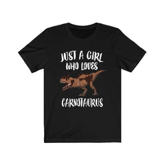 Just A Girl Who Loves Carnotaurus Shirt - Carnotaurus print design