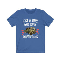 Just A Girl Who Loves Carpet Pythons Shirt - Carpet Python print design