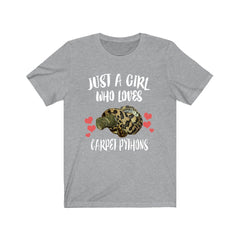 Just A Girl Who Loves Carpet Pythons Shirt - Carpet Python print design