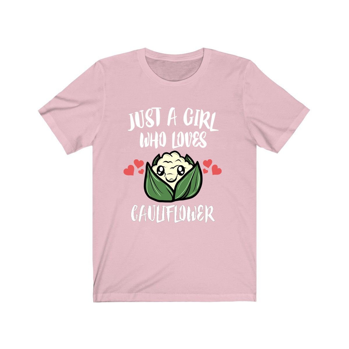Just A Girl Who Loves Cauliflower Vegetable Vegan Adult Toddler Infant Kids Gift T-Shirt Image 2