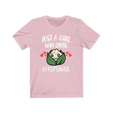 Just A Girl Who Loves Cauliflower Vegetable Vegan Adult Toddler Infant Kids Gift T-Shirt Image 2